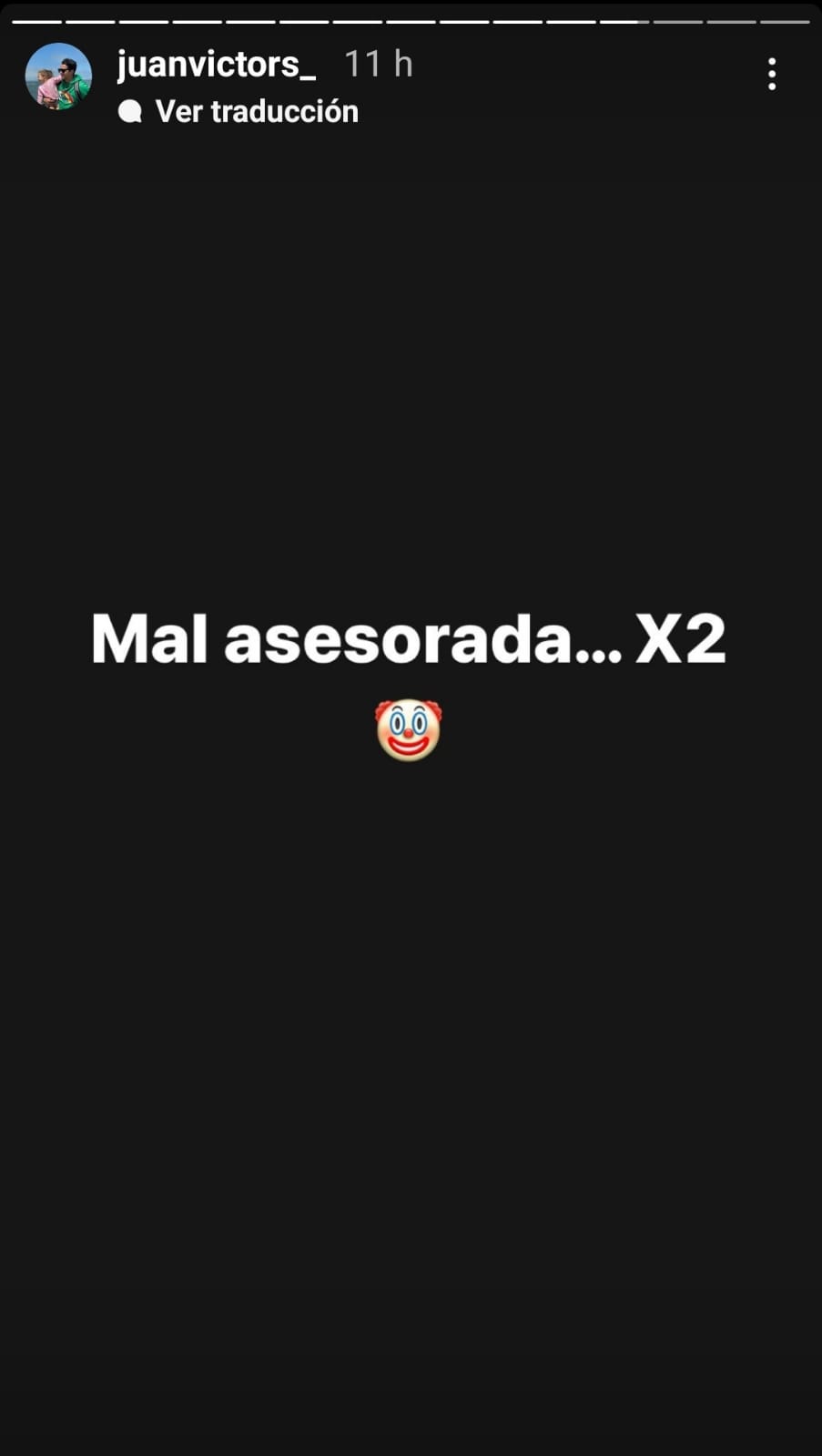 Post de Juan Víctor Sánchez. (Foto: Instagram)