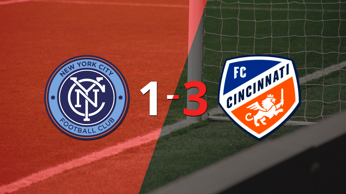 FC Cincinnati venció en su casa a New York City FC por 3-1