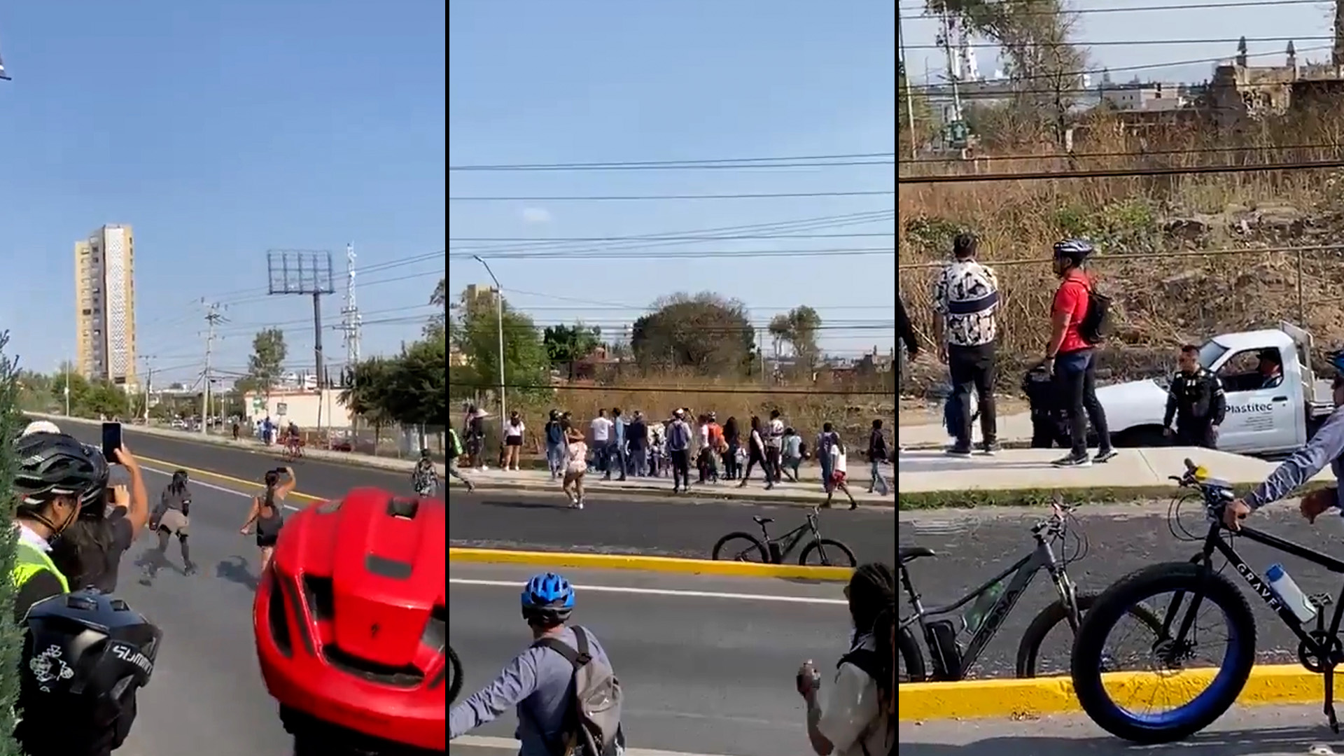 Protestaban por la muerte de un ciclista en Puebla y fueron arrollados