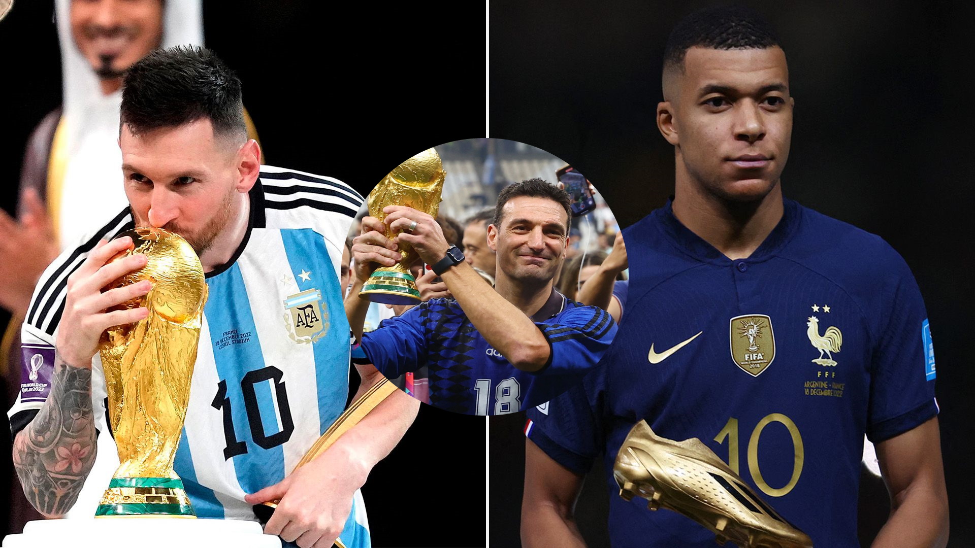Messi, Mbappé y Scaloni, protagonistas de dos videos virales sobre la final Argentina-Francia en el Mundial de Qatar