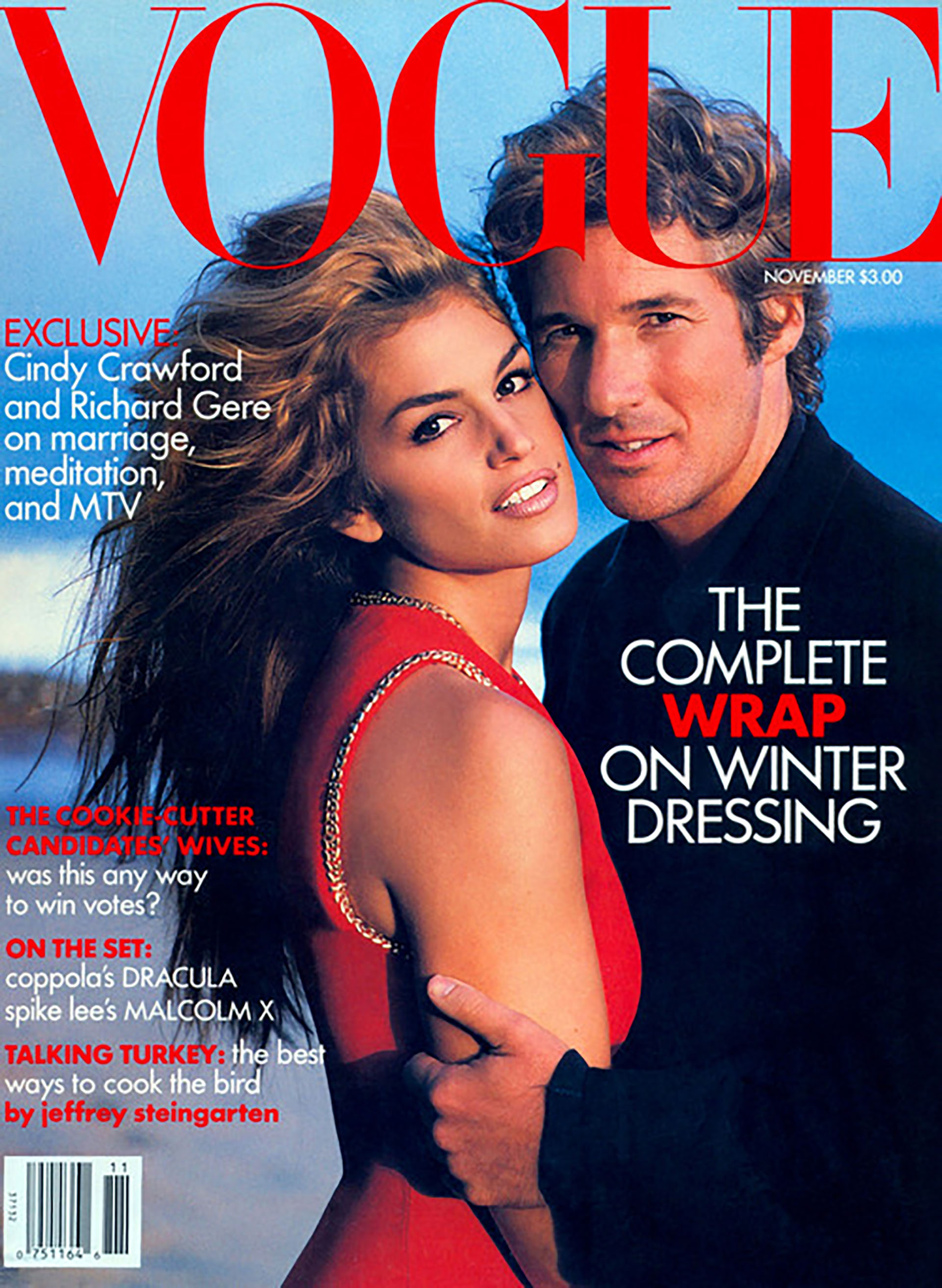 El romance de Cindy Crawford y Richard Gere ocupaba las portadas de las revistas más conocidas