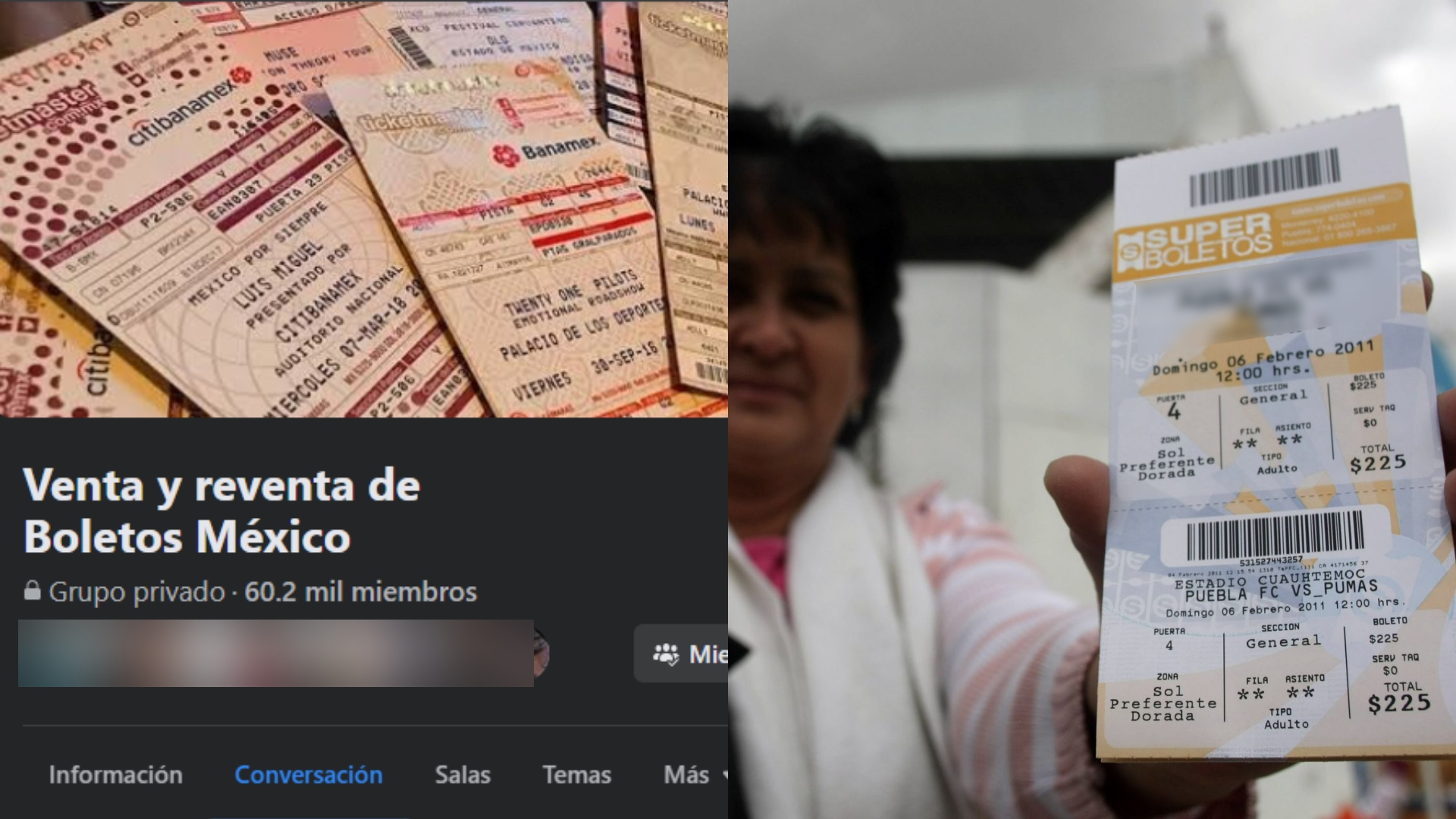 La reventa de boletos en México ha crecido a través de las redes sociales (Foto: Facebook / Cuartoscuro)