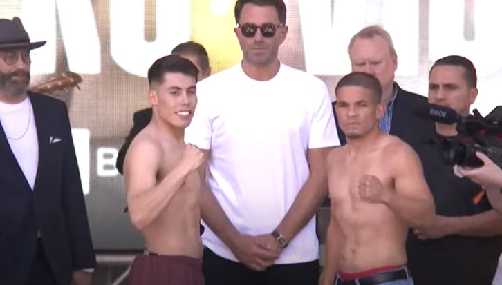 Pedro Vicente y Marc Castro (Foto: Captura de pantalla/YouTube-Matchroom Boxing)
