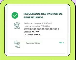 Así se ve el portal para consultar la fecha de depósito
(Captura de pantalla: Beca Benito Juárez Chiapas)