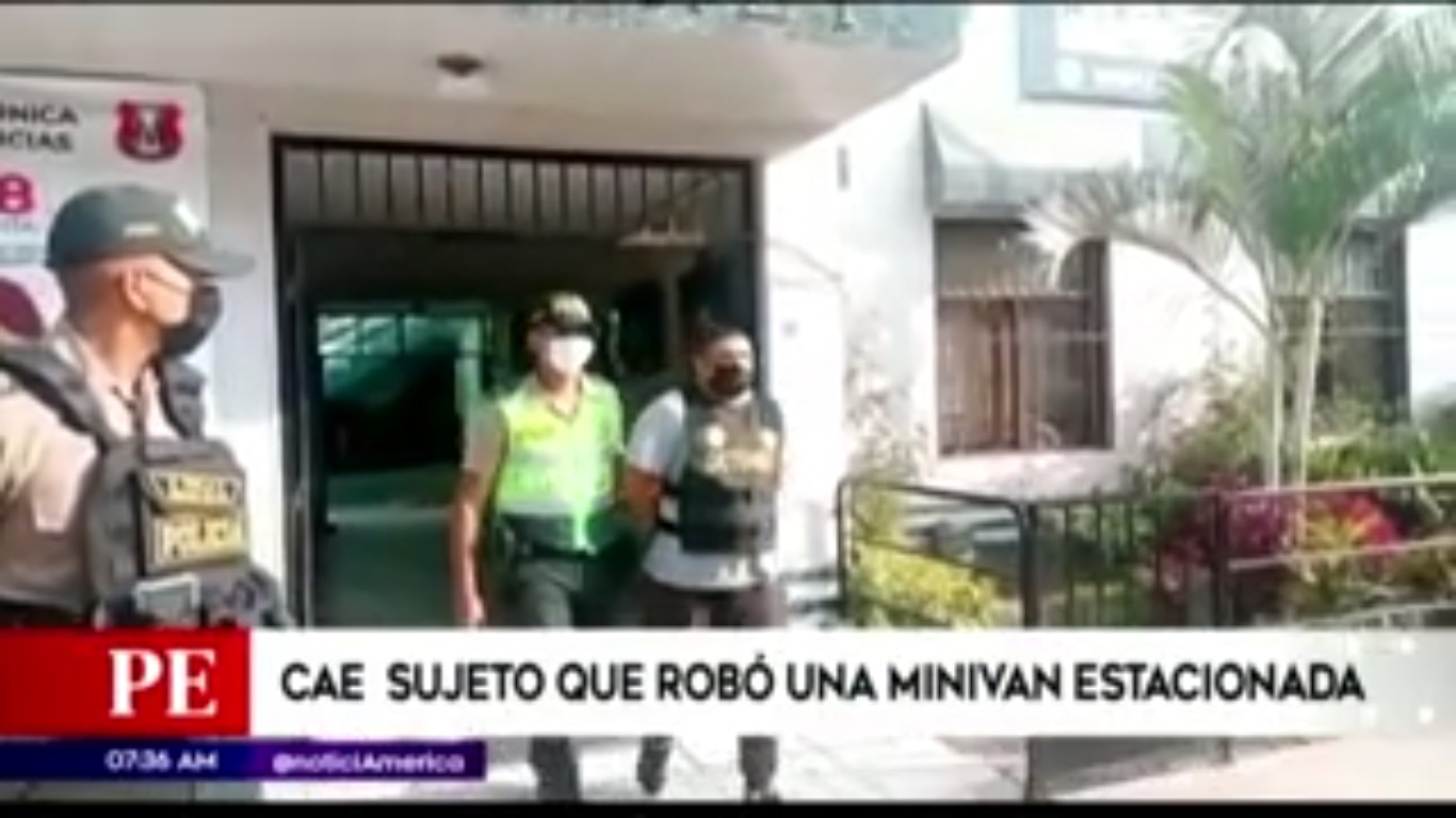 Canto Grande Delincuente Fue Capturado Por La Policía Tras El Robo De Una Minivan Estacionada 9291