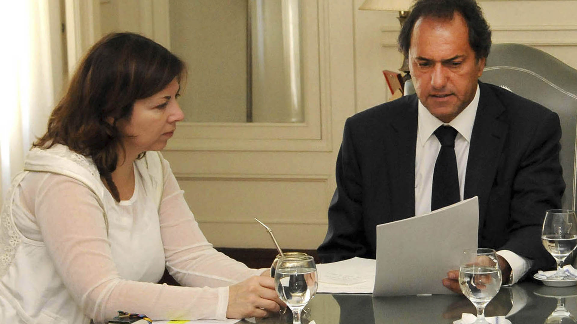 Silvina Batakis y Daniel Scioli, cuando trabajaron juntos en la Gobernación de la Provincia de Buenos Aires (NA)