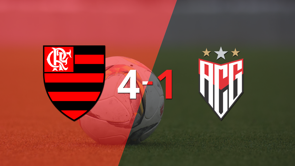 Flamengo sentenció con goleada 4-1 a Atlético Goianiense