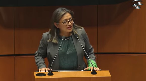 Aleida Ruiz, diputada de Morena, durante la sesión de la Comisión Permanente. (Cámara de Diputados)