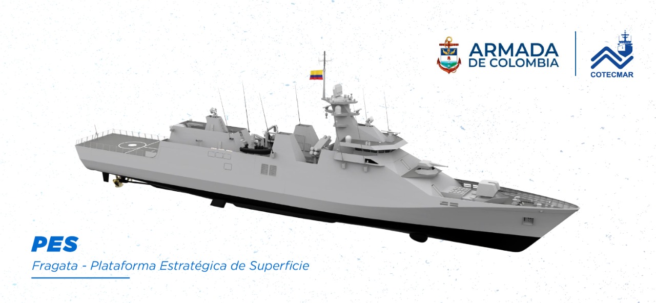 Esta será la primera fragata de manufactura nacional para la Armada de Colombia