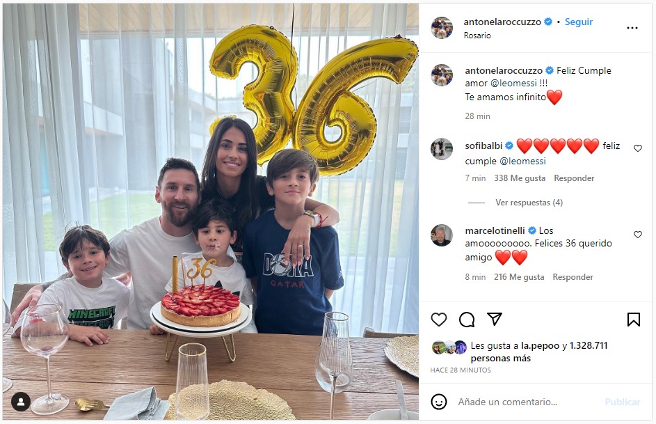  Antonela Roccuzzo le dedicó un romántico saludo de cumpleaños a Lionel Messi -