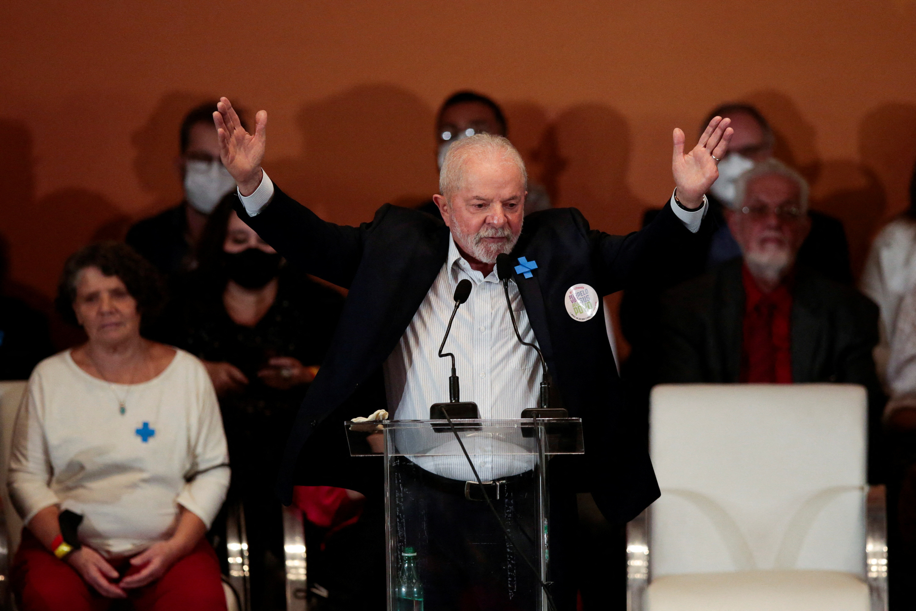 Luiz Inácio Lula da Silva habla en un evento en San Pablo (REUTERS/Suamy Beydoun)