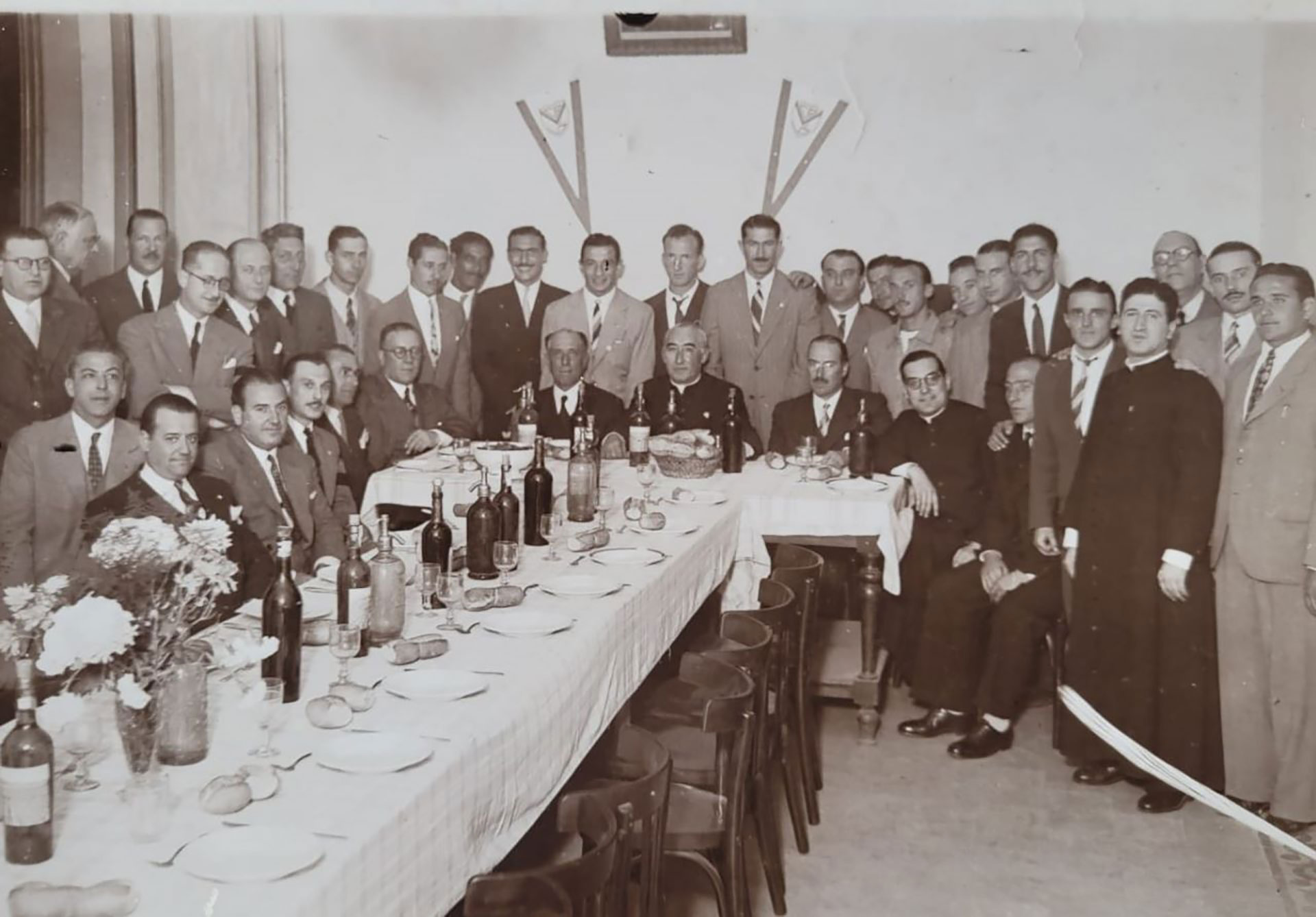 José Amalfitani en una cena junto a otros directivos de Vélez Sarsfield (Prensa CAVS)