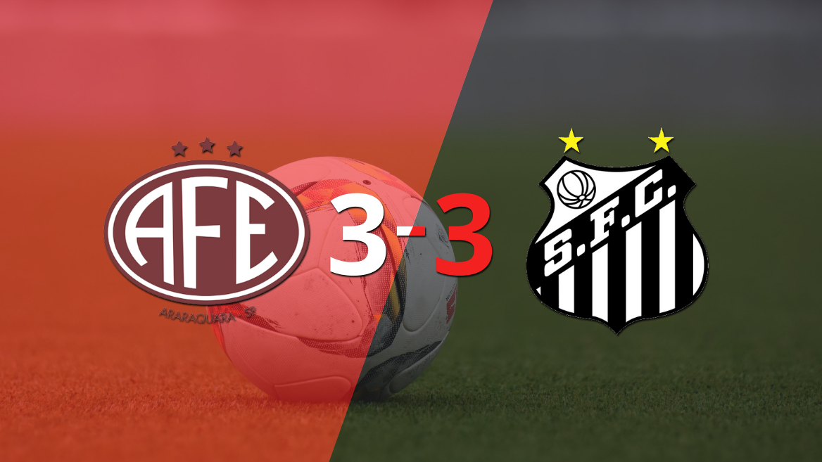 Ferroviária and Santos matched a goal-filled match at Doutor Adhemar de Barros