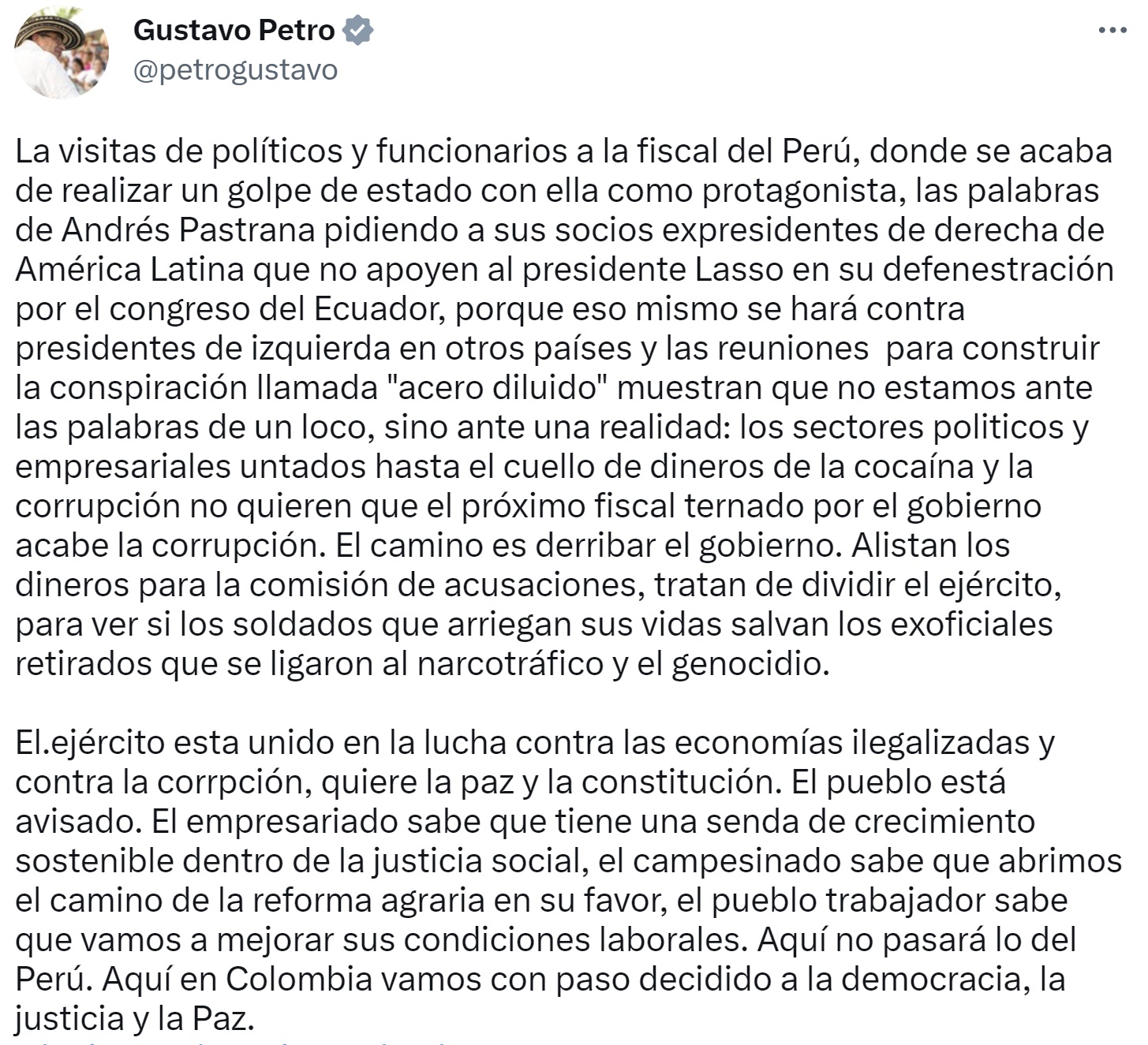 Presidente Petro advierte de supuestas conspiraciones para impedir su terna al fiscal