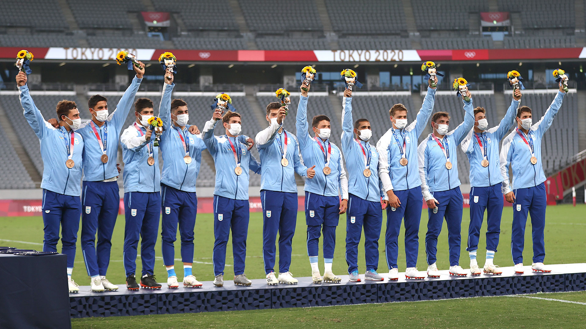 La primera medalla de Argentina en los Juegos Olímpicos de Tokio: así fue la ceremonia que coronó a Los Pumas 7