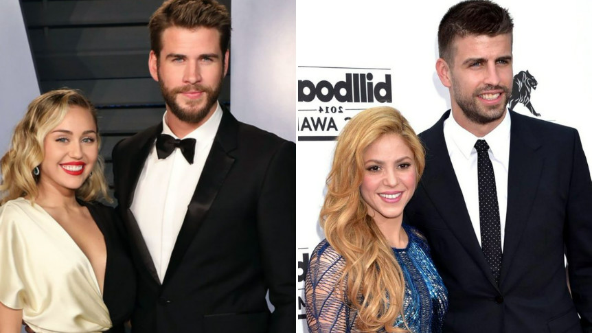 Miley Cyrus y Liam Hemsworth se conocieron en 2009 y se divorciaron en 2020. Shakira y Gerard Piqué se conocieron en 2010 y se separaron en 2022
