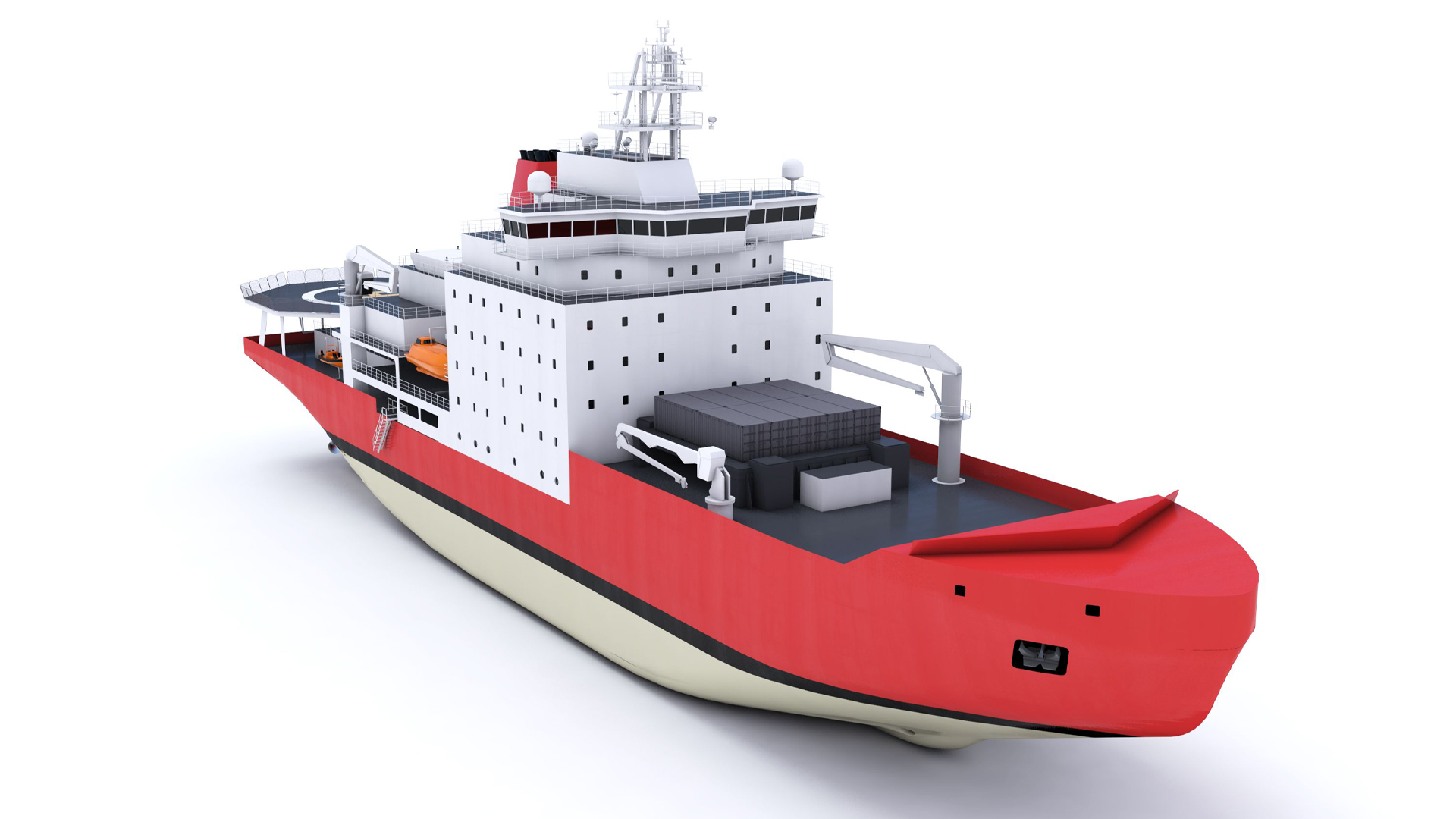 Tandanor trabaja sobre un proyecto de construcción de un buque polar que acompañará y complementará al rompe hielos ARA Almirante Irizar. (Gentileza Arker / Artic Technologies Inc.)