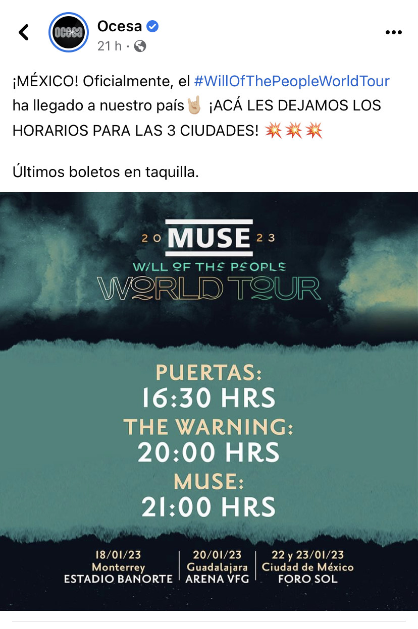 Muse: horarios, recomendaciones y todo lo que debes saber de sus conciertos  en CDMX y Guadalajara - Infobae