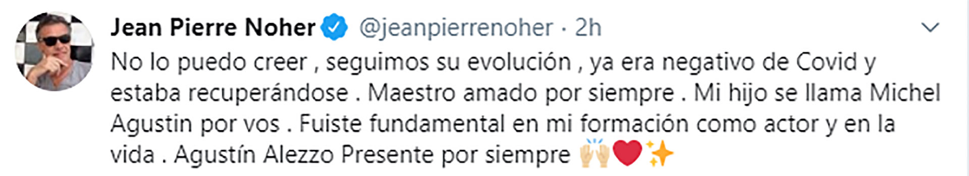 La tristeza de Jean Pierre Noher