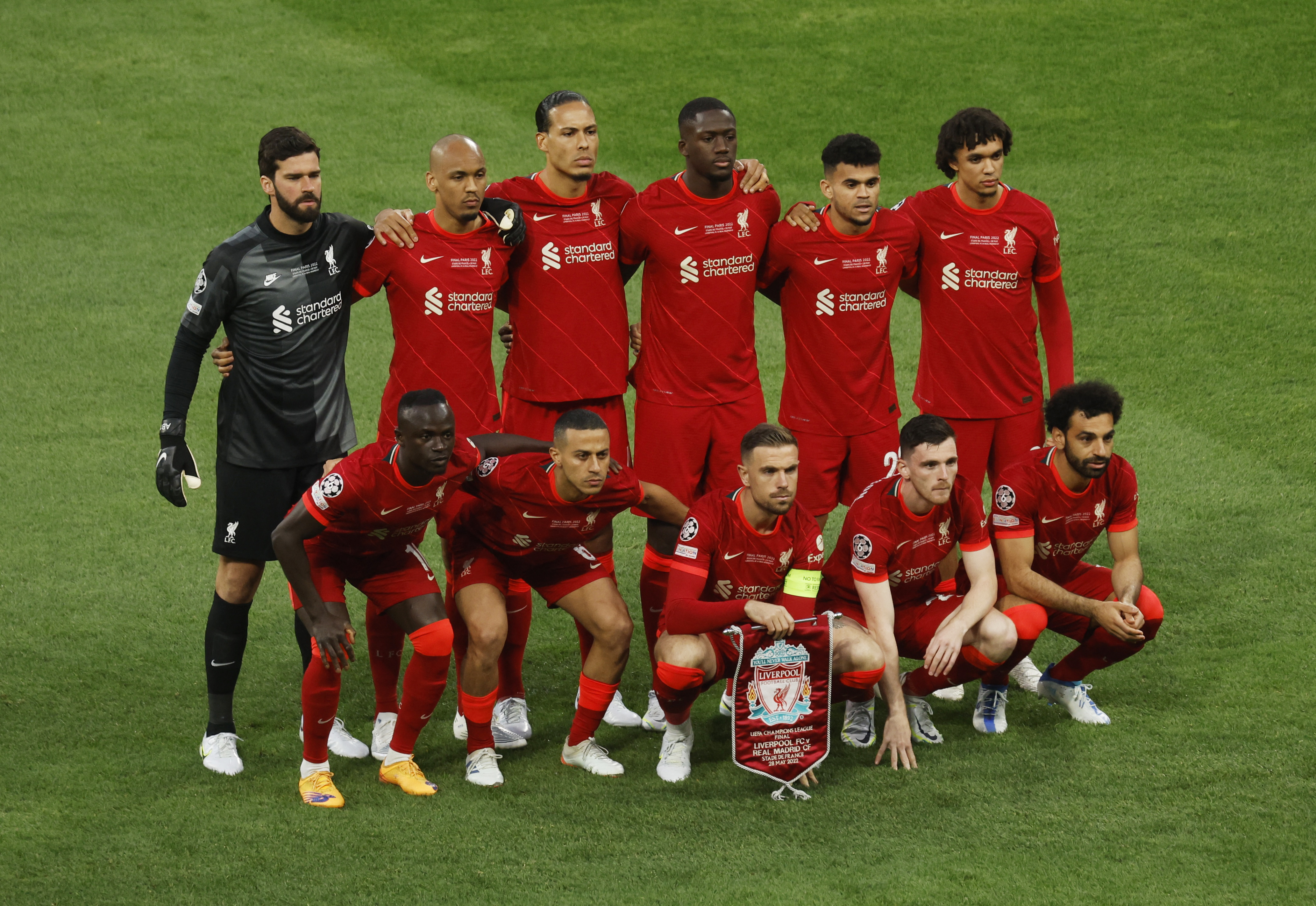 La formación del Liverpool para disputar la final de la UEFA Champions League.