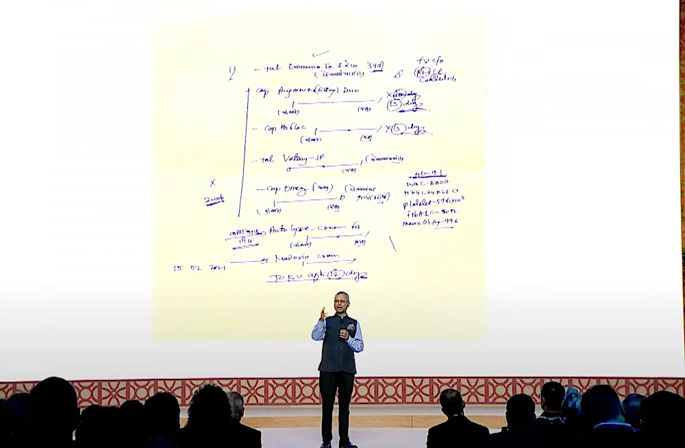 Manish Gupta explicando sobre la nueva función que prepara Google. (foto: Google India)