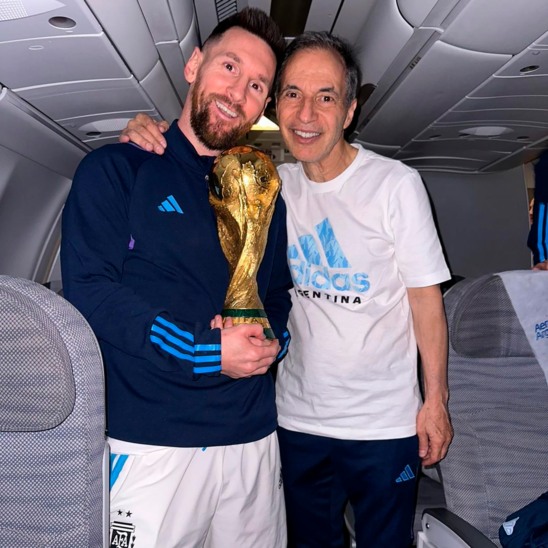 Lionel Messi y Marito, el utilero de la Selección (Instagram)