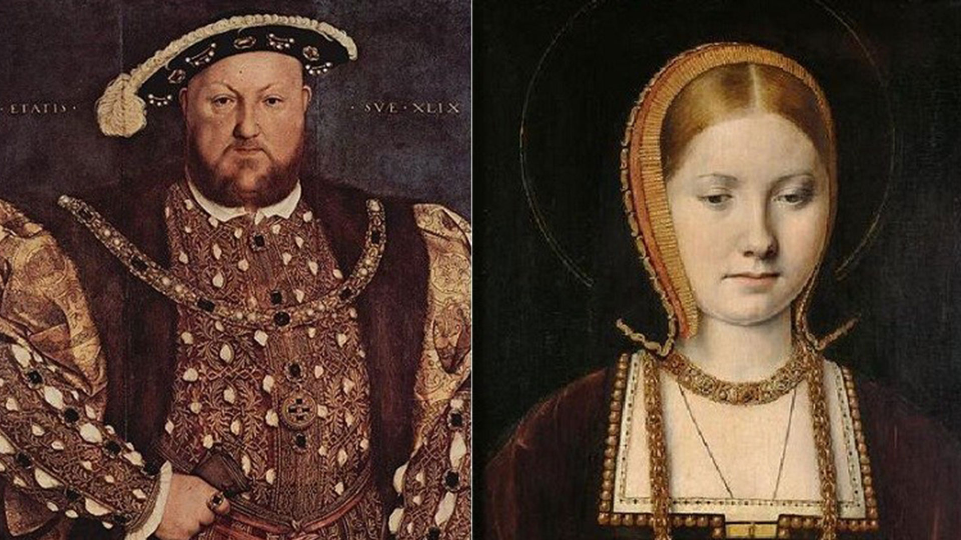 Enrique VIII y Catalina de Aragón, los padres de María. Para divorciarse, el Rey inglés rompió con el Papa y provocó un cisma en la iglesia de Inglaterra
