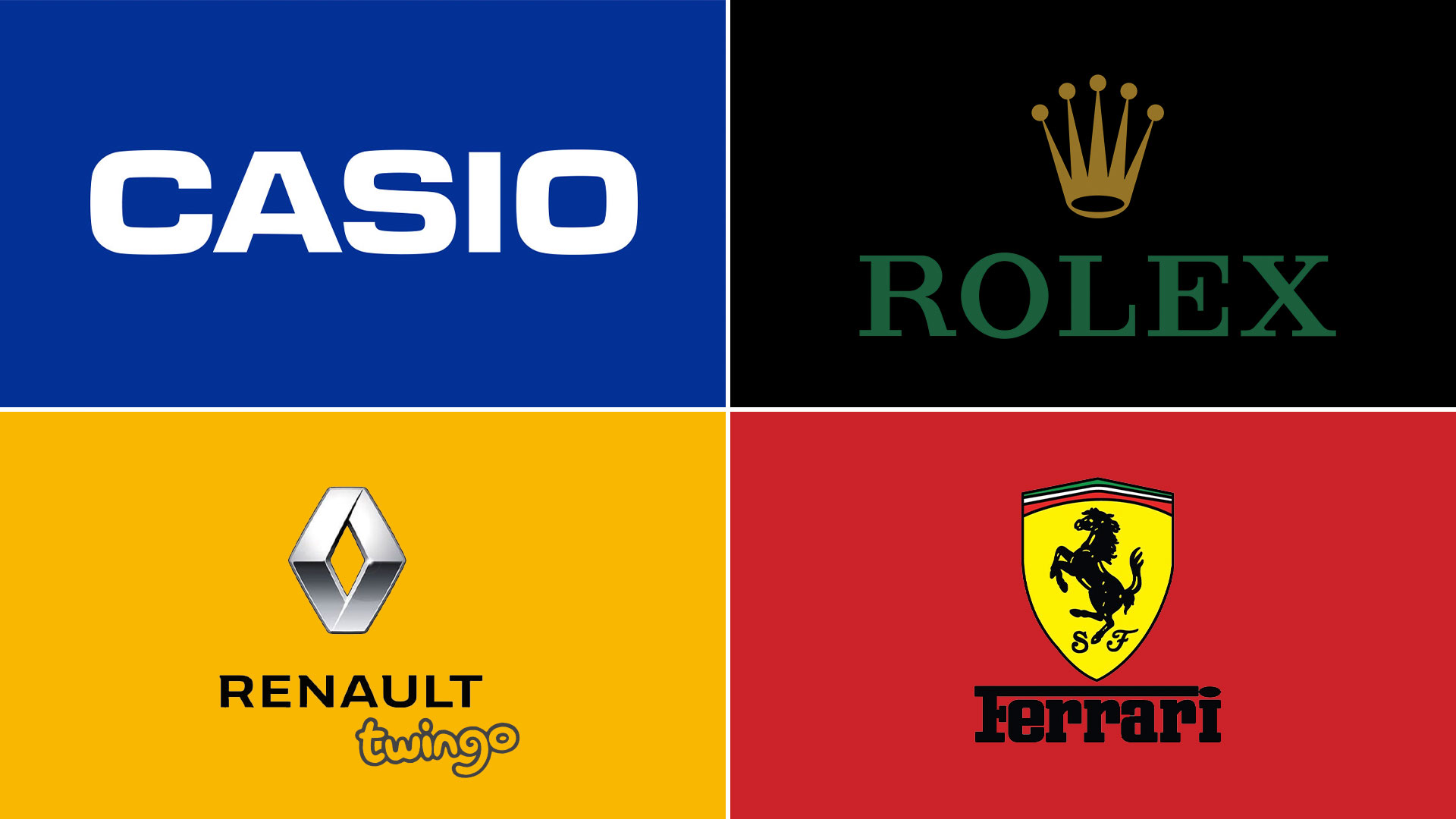 Casio, Rolex, Ferrari and Twingo, the brands named in the song