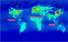 TEMPO y otros satélites que miden como la polución ambiental es generada en ciertos puntos de la Tierra