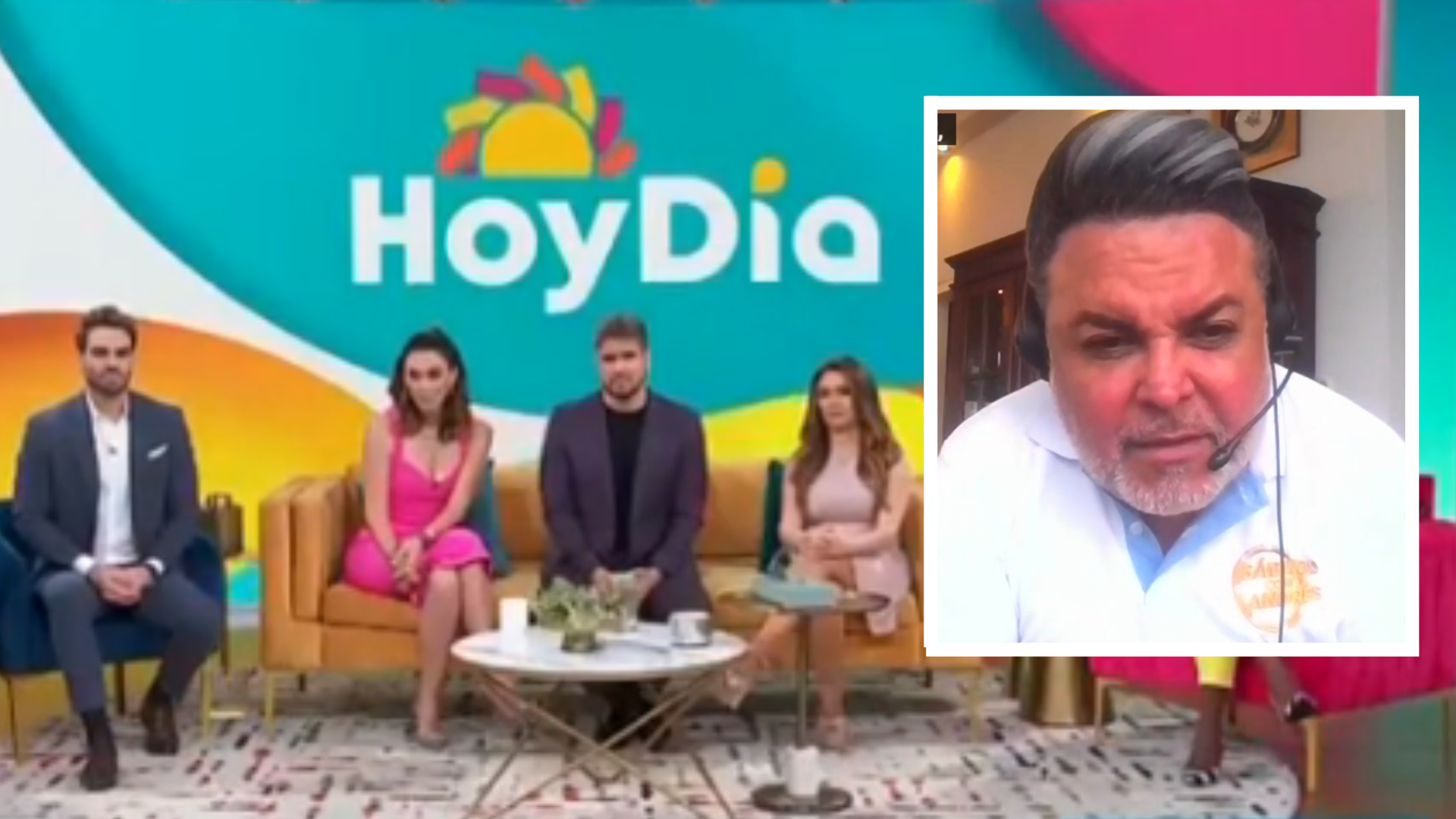 Andrés Hurtado argued with the host of the Telemundo program.  (Capture)