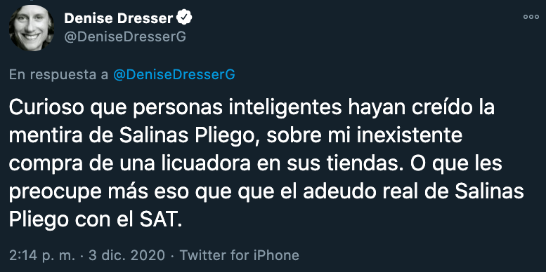 Denise Dresser (Foto: Twitter@DeniseDresserG)