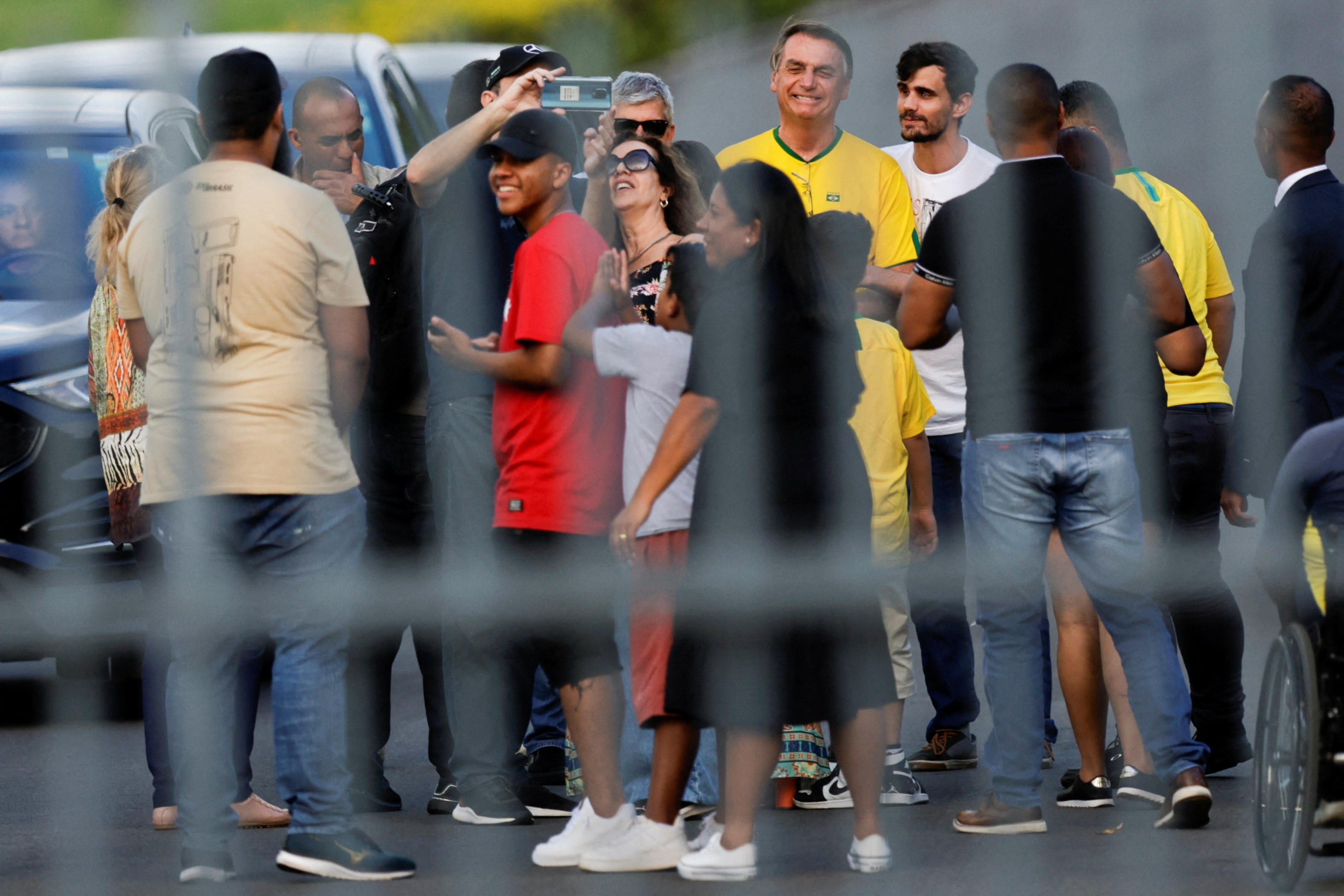 President Jair Bolsonaro at the Alvorada Palace, in Brasilia, on October 9, 2022 (Reuters)