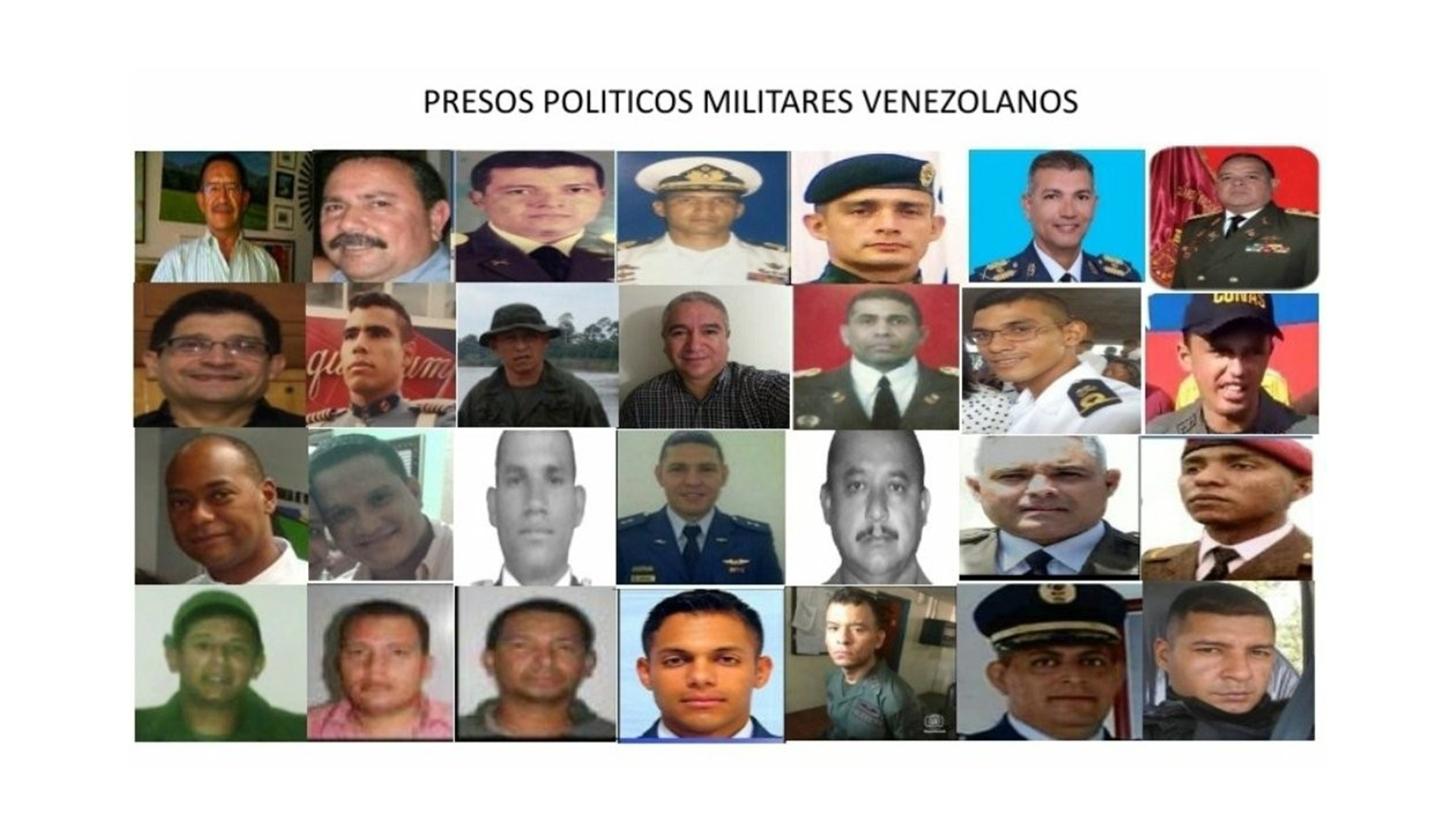 En Venezuela hay casi 200 militares presos por causas políticas