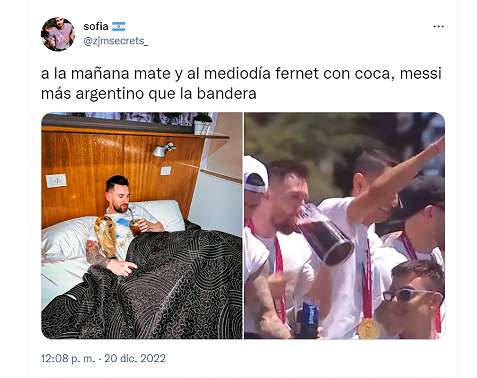 Furor En Las Redes Por La Imagen De Messi Tomando Fernet De Una Jarra En La Caravana De