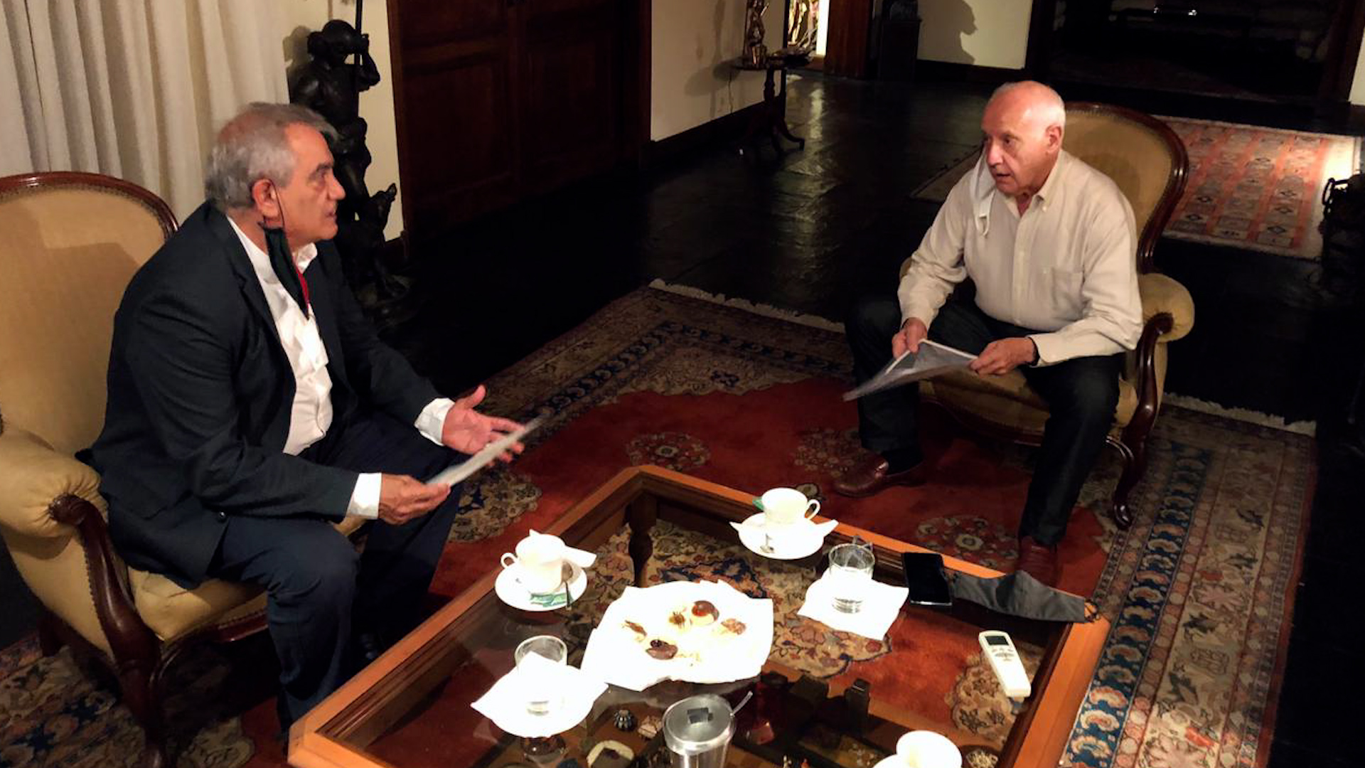 Roberto Lavagna y Carlos Iannizzotto, reunión a solas con el objetivo de analizar el momento económico, político y social de la Argentina (Prensa Coninagro) 