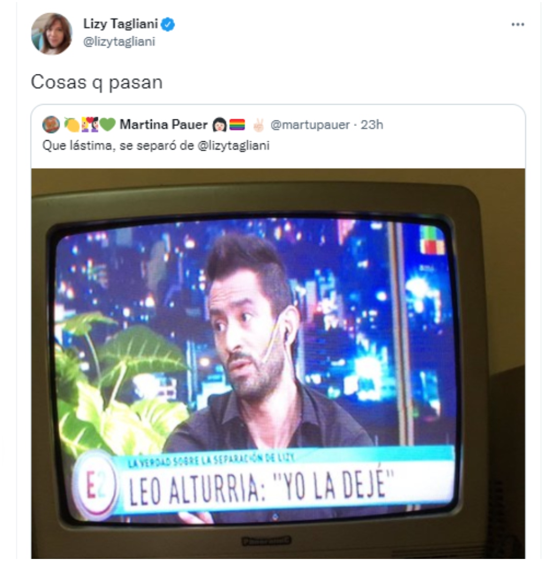 La reacción de Lizy Tagliani tras las declaraciones de su ex