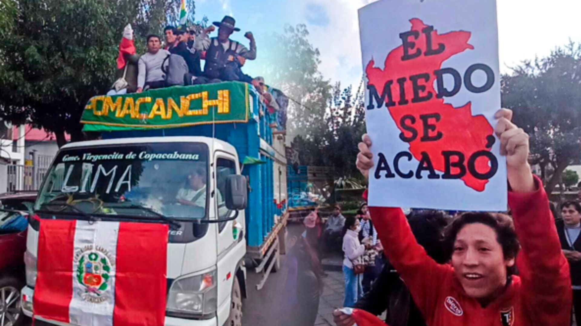 Cientos de ciudadanos del interior del país se movilizan con dirección a Lima para sumarse a las protestas contra el gobierno.