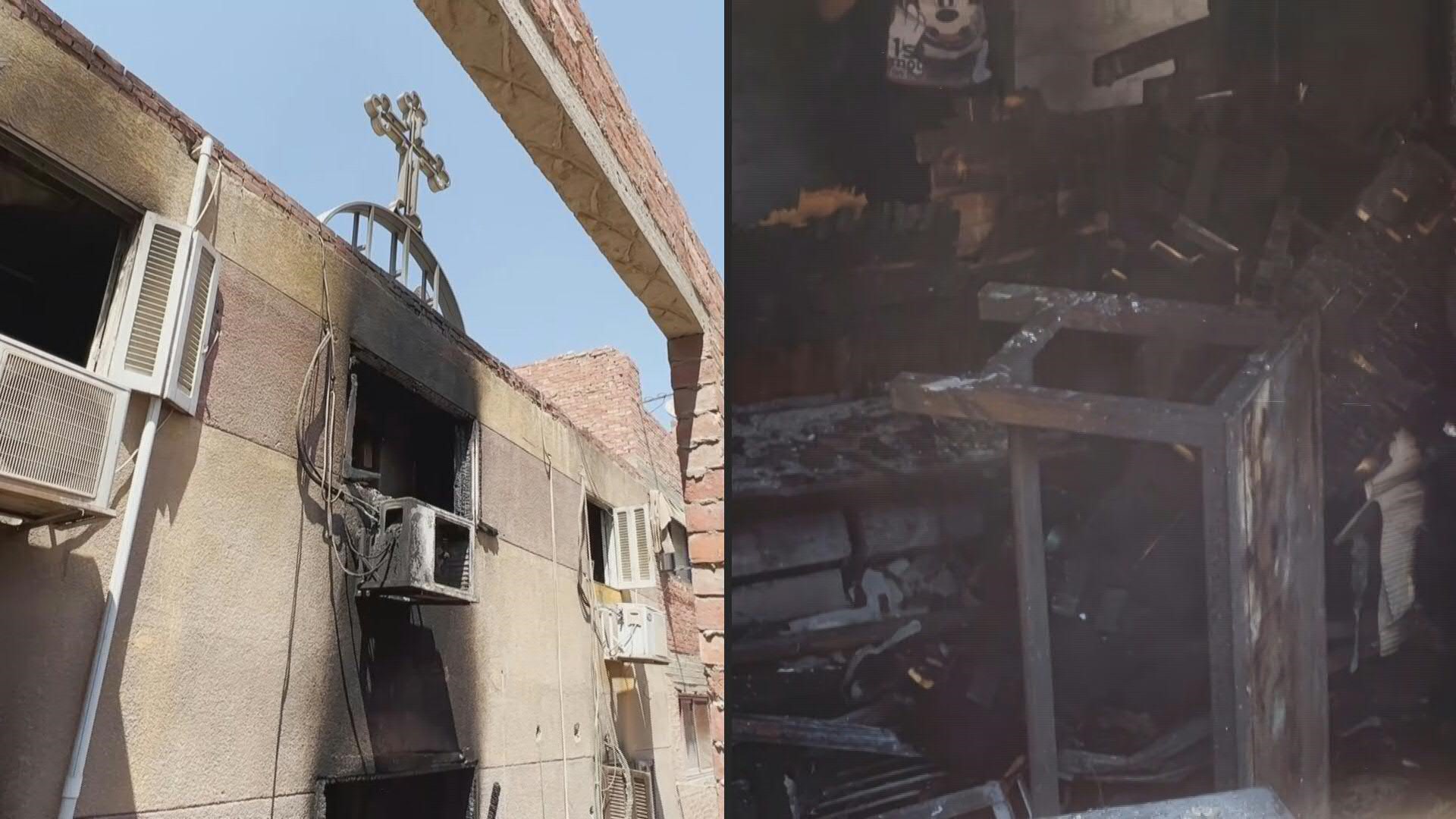 Decenas de muertos en incendio accidental en una iglesia copta de El Cairo  - Infobae