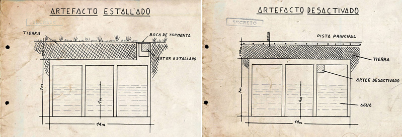 Parte de los croquis que realizaron los integrantes del ERP para planear el atentado