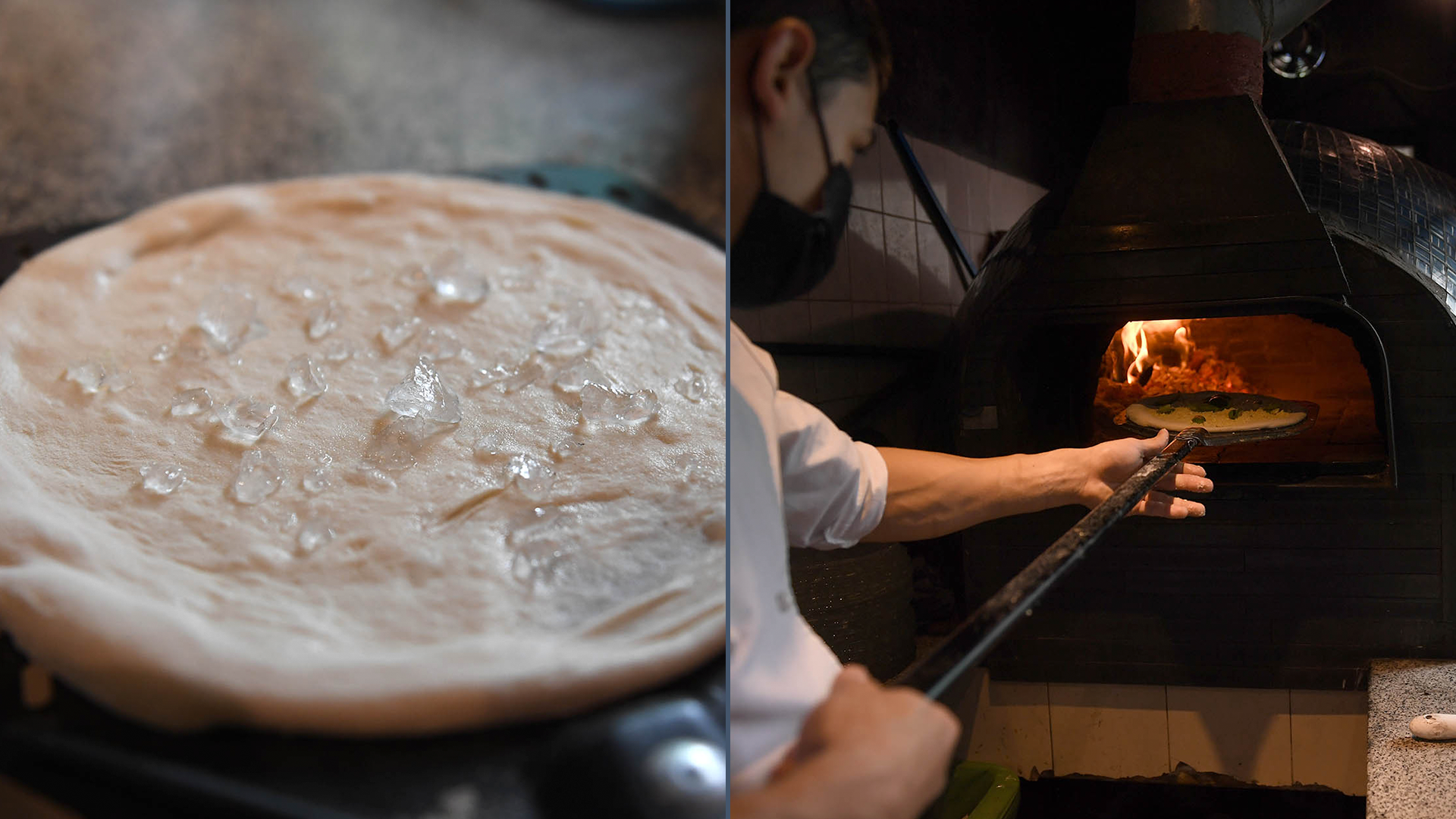 Pizza napolitana “on the rocks”: se cocina a 450 grados pero se amasa con hielo    