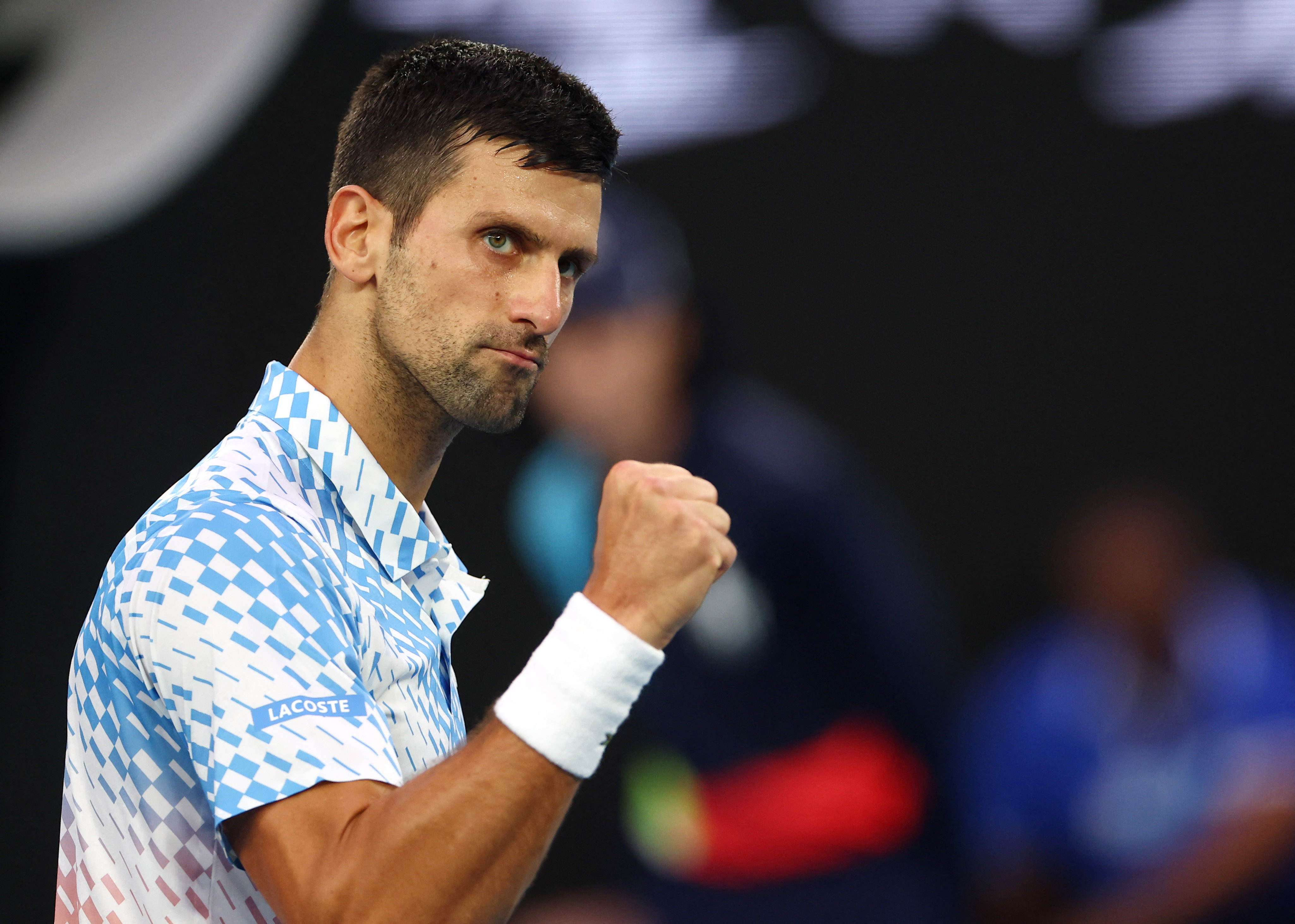 Novak Djokovic won the first set of the Australian Open final against Stéfanos Tsitsipás (Reuters)
