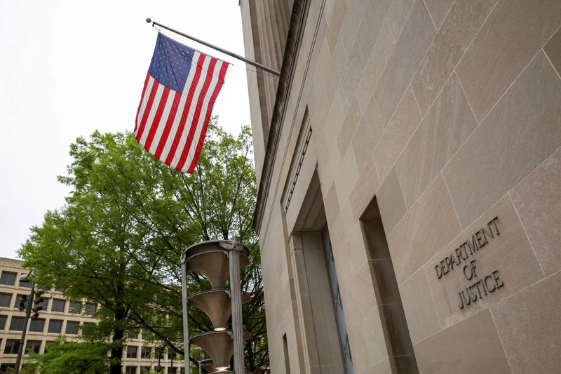 El edificio del Departamento de Justicia en Washington, Estados Unidos