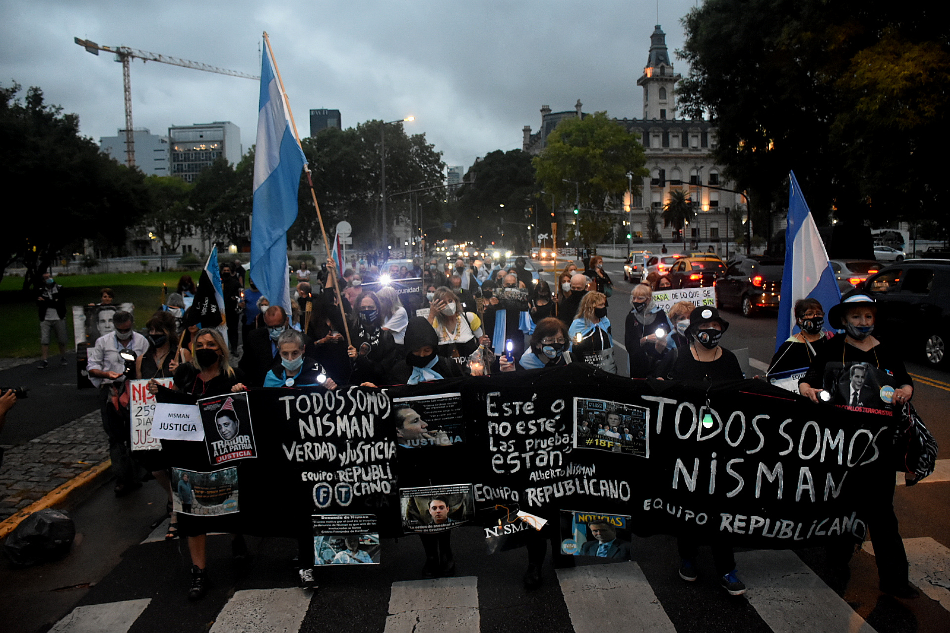 El homenaje a 7 años de la muerte de Alberto Nisman (Fotos: Nicolás Stulberg)