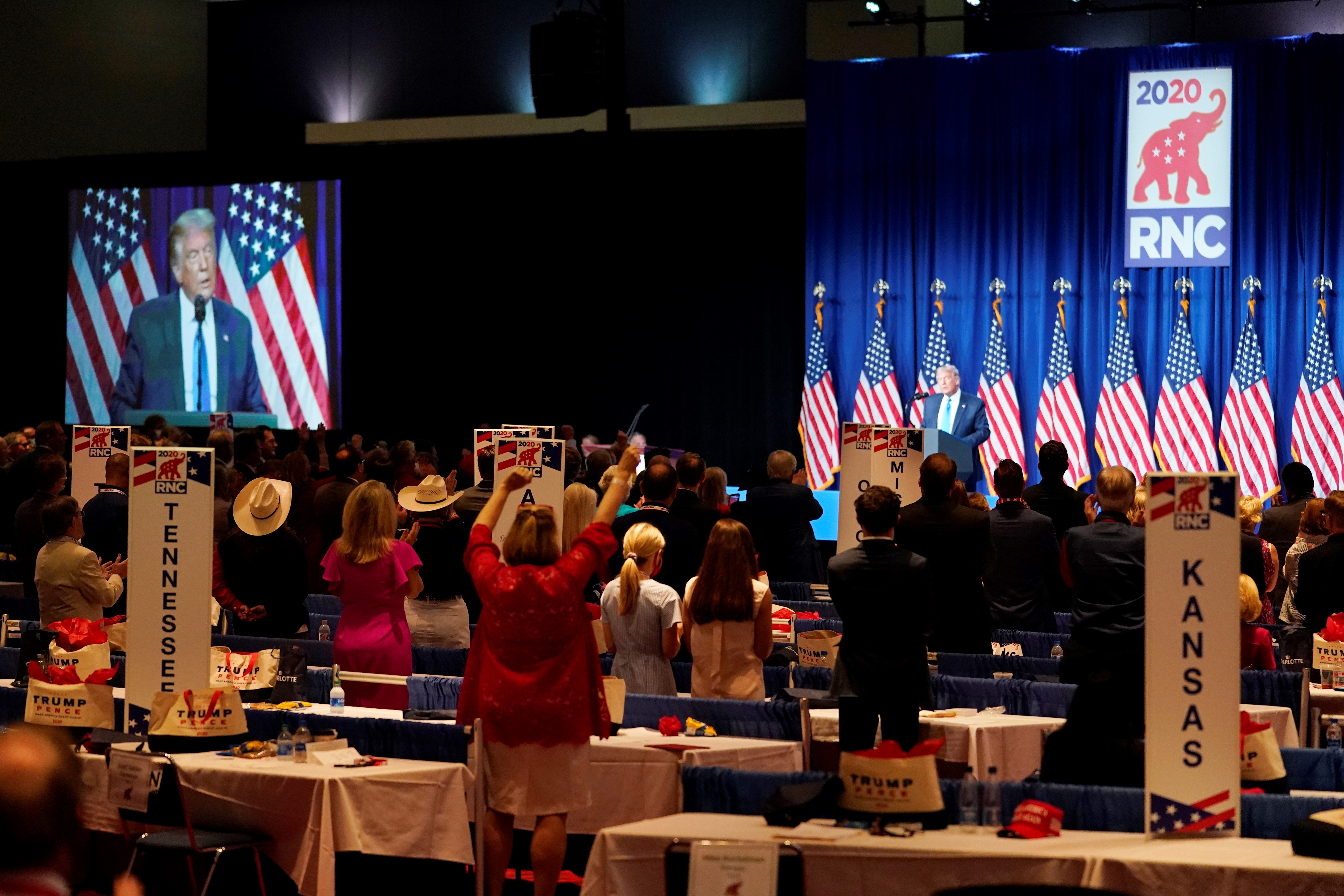 El primer día de la Convención Nacional Republicana se desarrolló en Charlotte (EFE/Chris Carlson)
