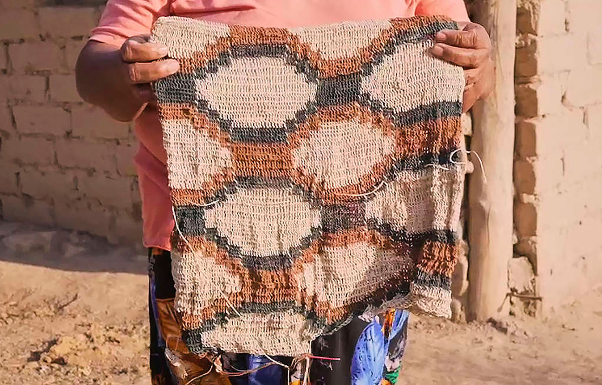El pueblo Wichí lo hace parte de los diseños elaborados con Chaguar por las mujeres de la comunidad (Greenpeace)