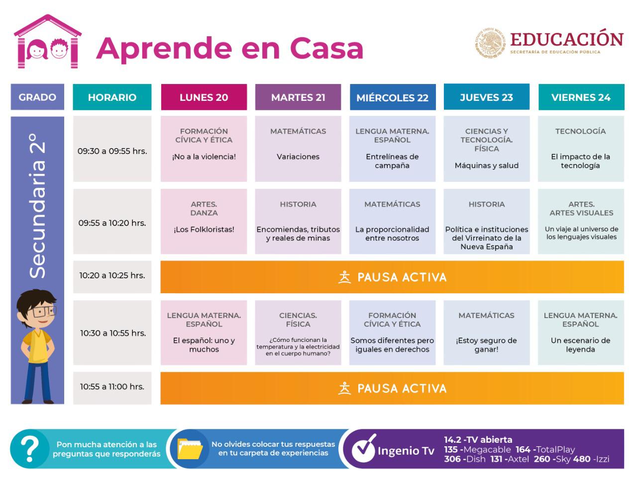 Horarios Primaria Sep Tv Aprende En Casa 2 Hot Sex Picture 4801