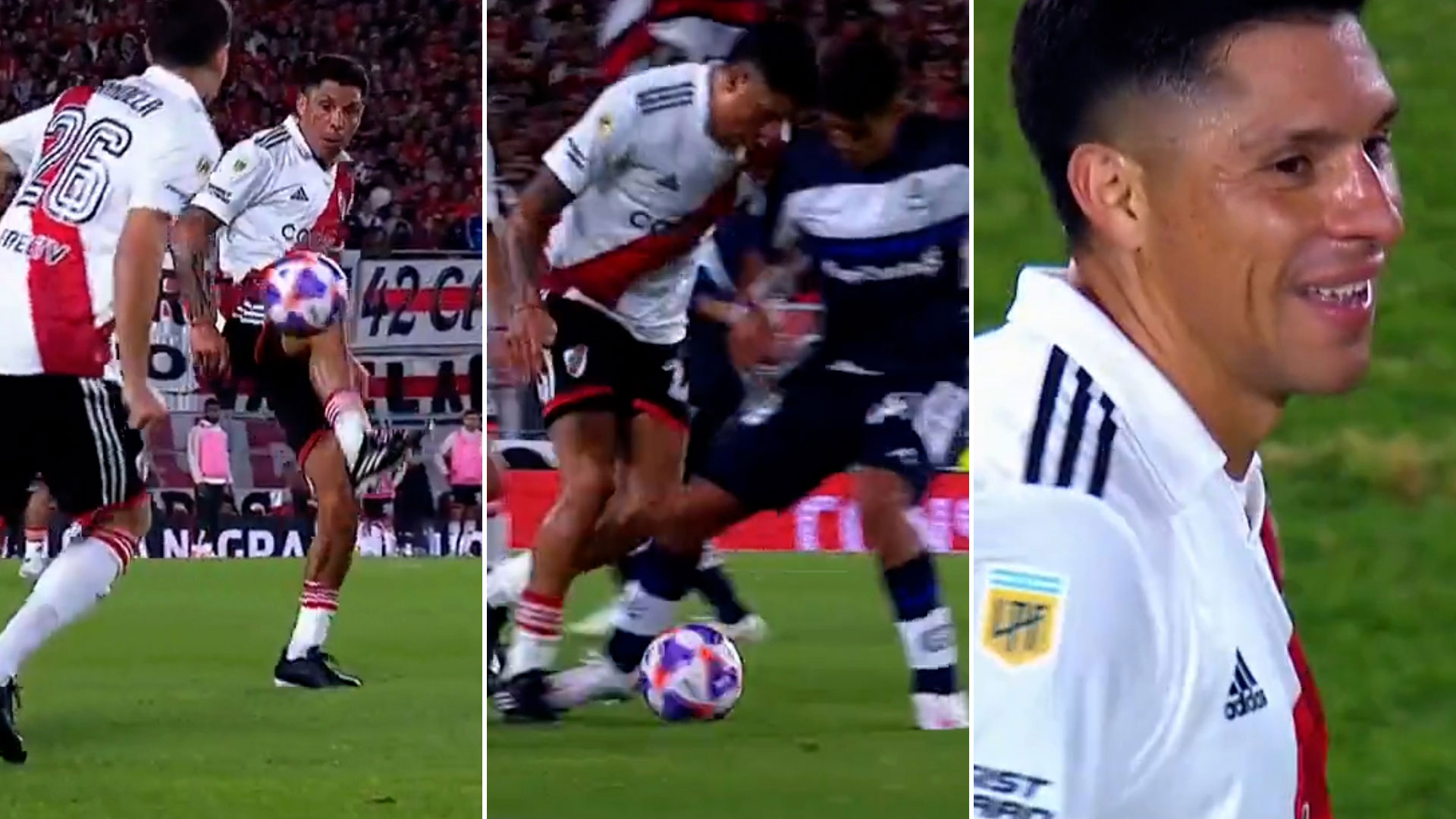 Sombrerito, toque sutil y caño para la ovación: los lujos de Enzo Pérez en una baldosa en el triunfo de River Plate ante Gimnasia