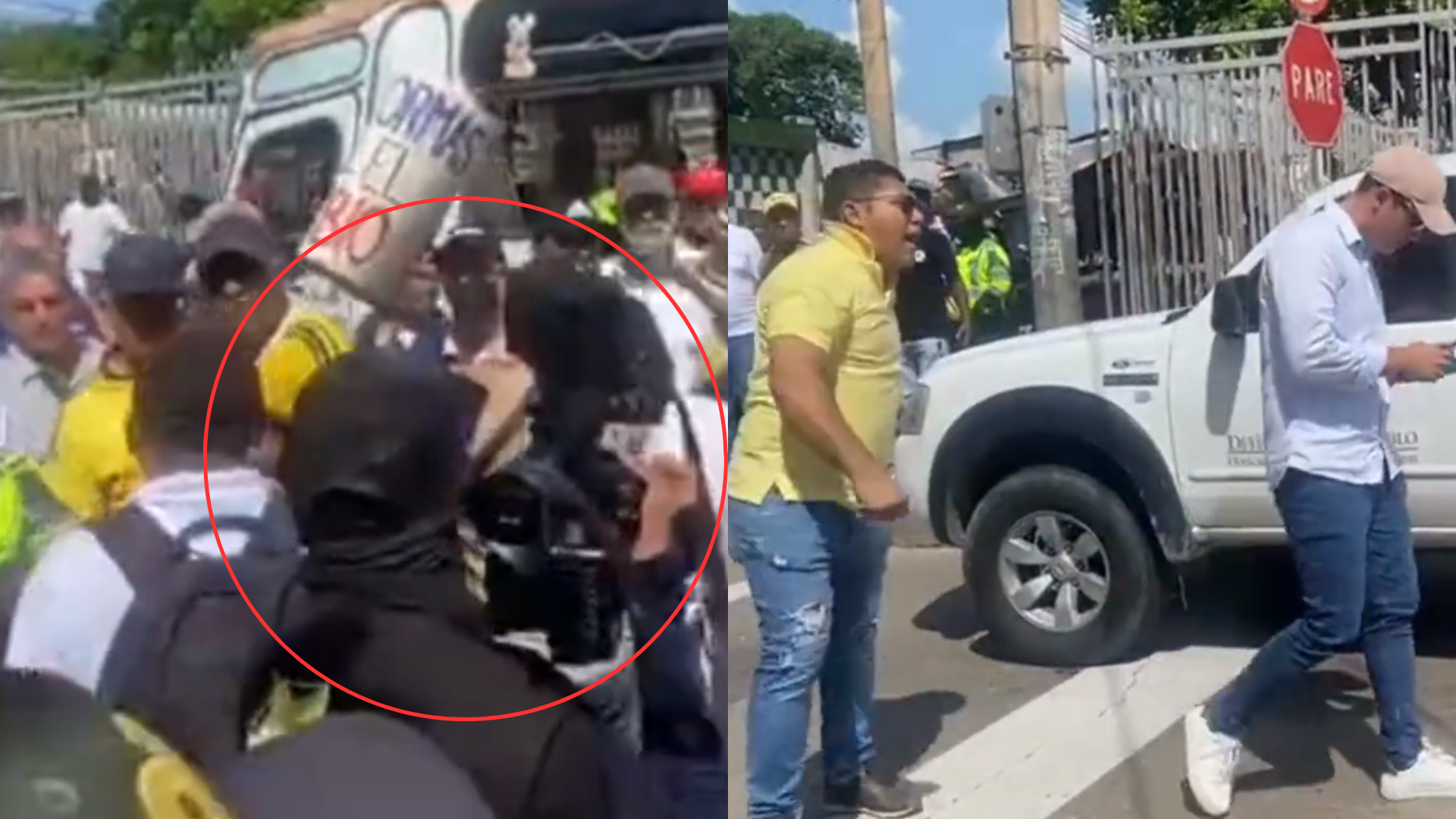 Periodistas fueron agredidos durante las marchas a favor de Petro