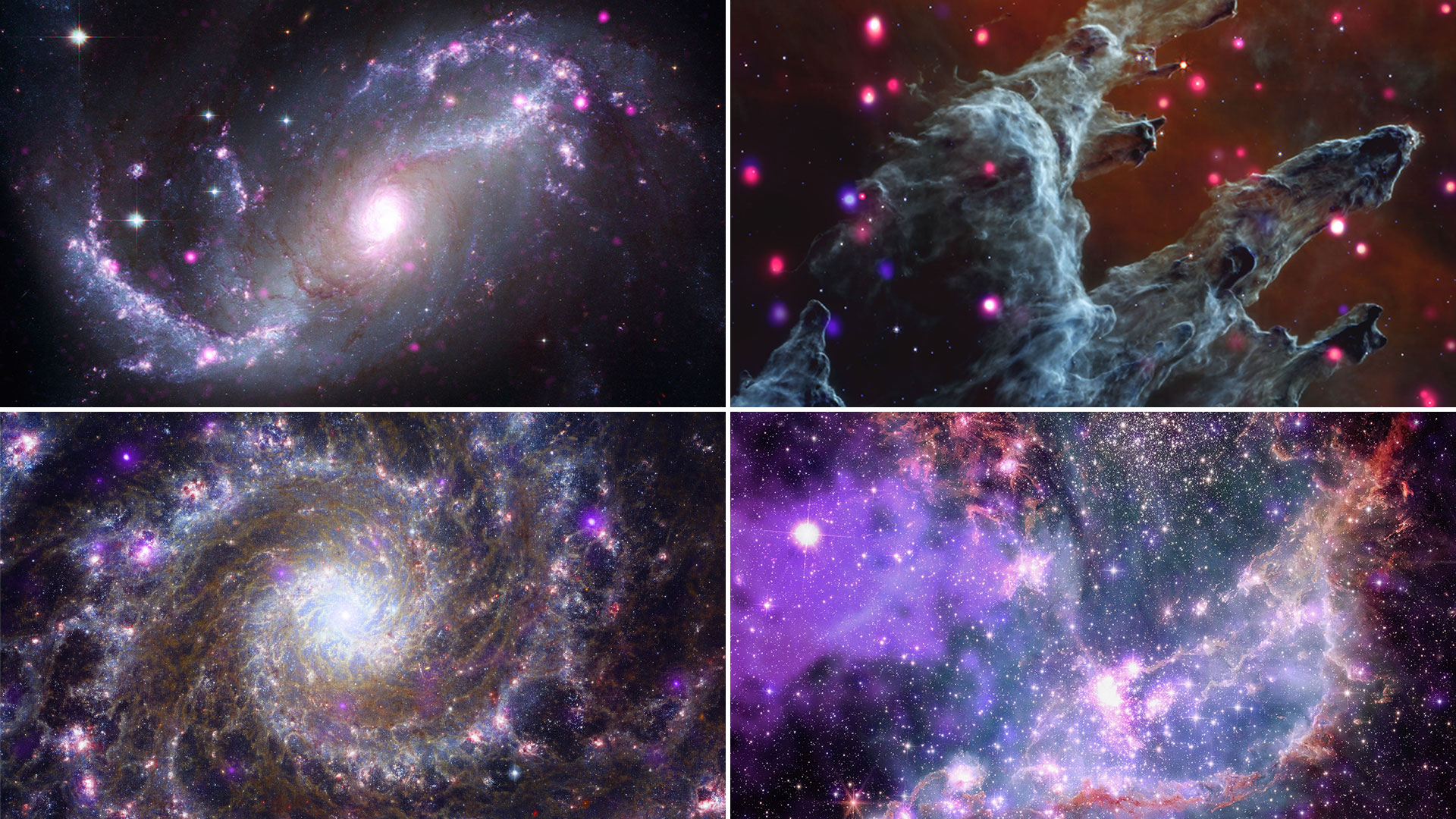 Las cuatro imágenes de la galaxia reveladas recientemente por la NASA (NASA)