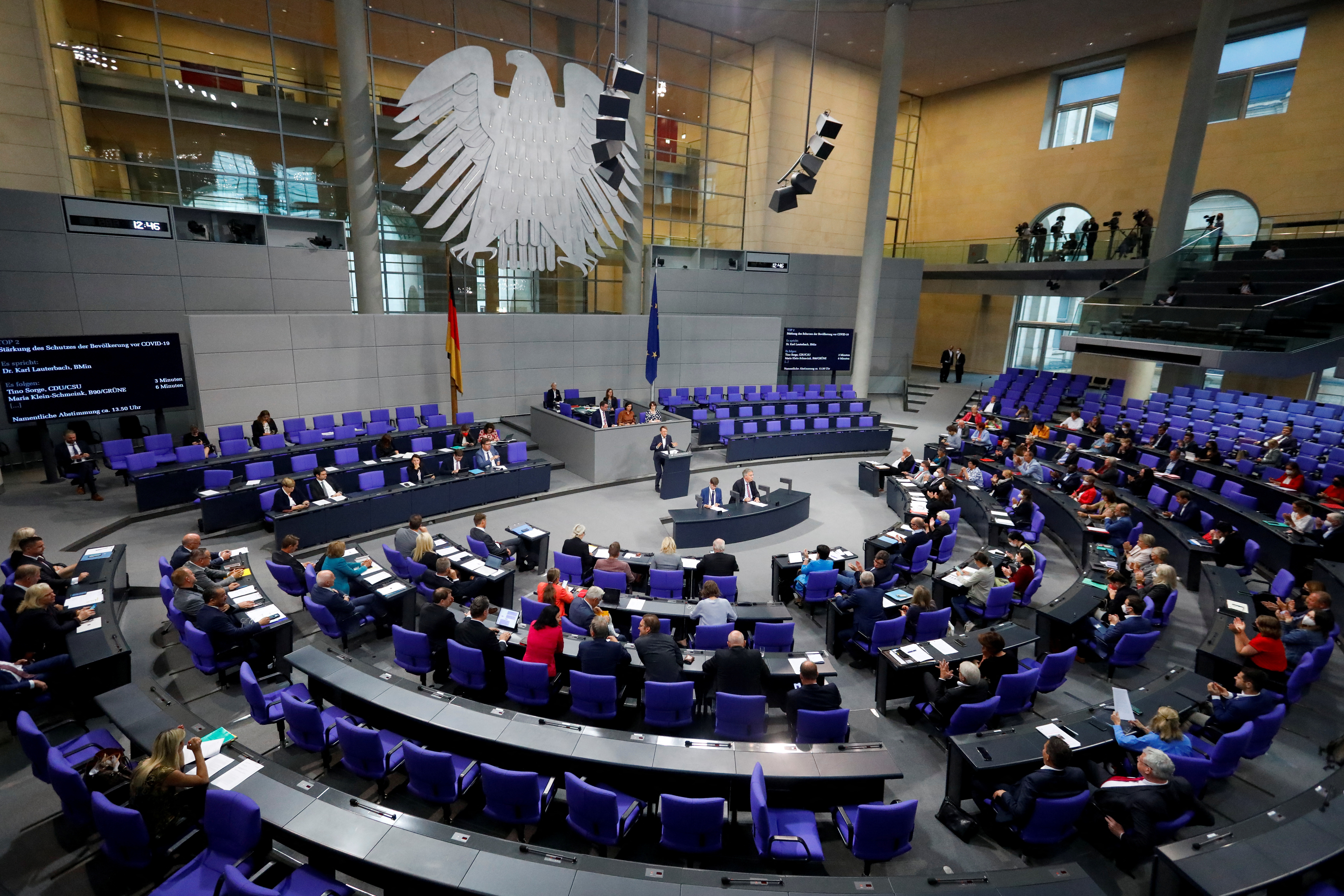 Budget debate in Germany's lower house of parliament, the Bundestag, in Berlin
